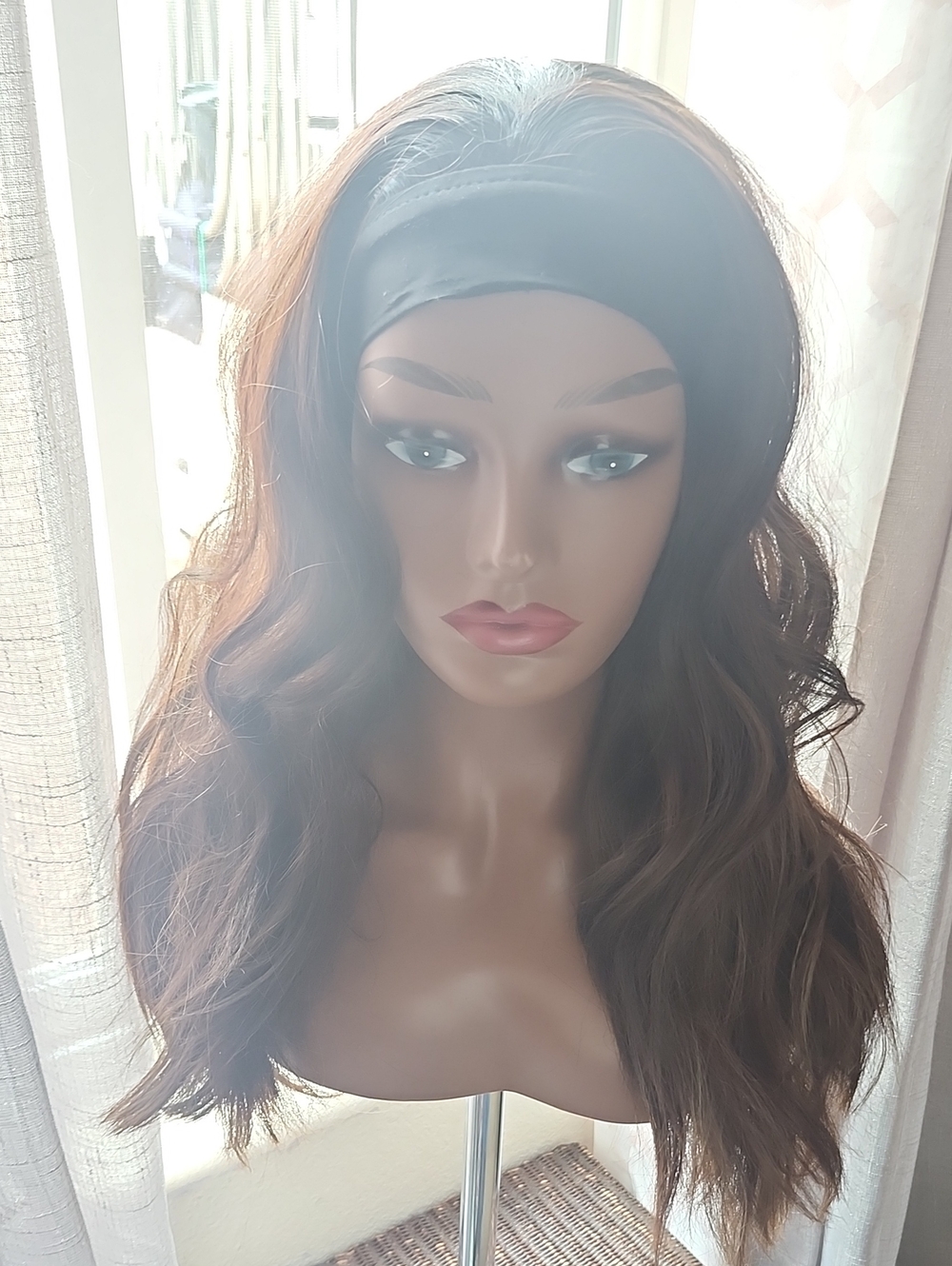 Chelsea Smith Crowns Medium Length Headband Wig in Brown